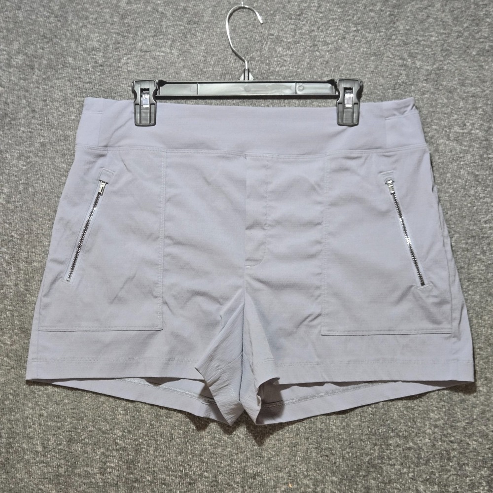 ATHLETA Iron‎ Gray Trekkie North Short Ripstop Pull-On Waist Pockets Women's 14